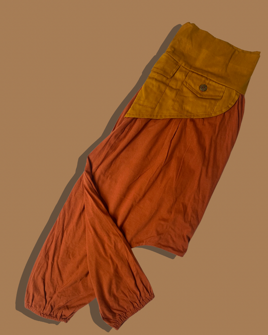 Calça Thai com Cartucheira - Cobre com terra (BAZZAR)