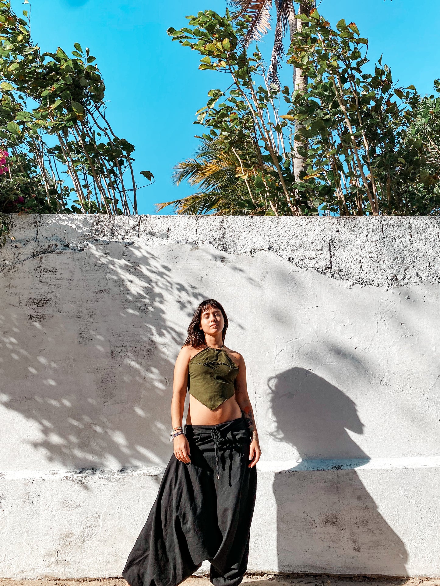 Goa Shiva Pants - Black Linen