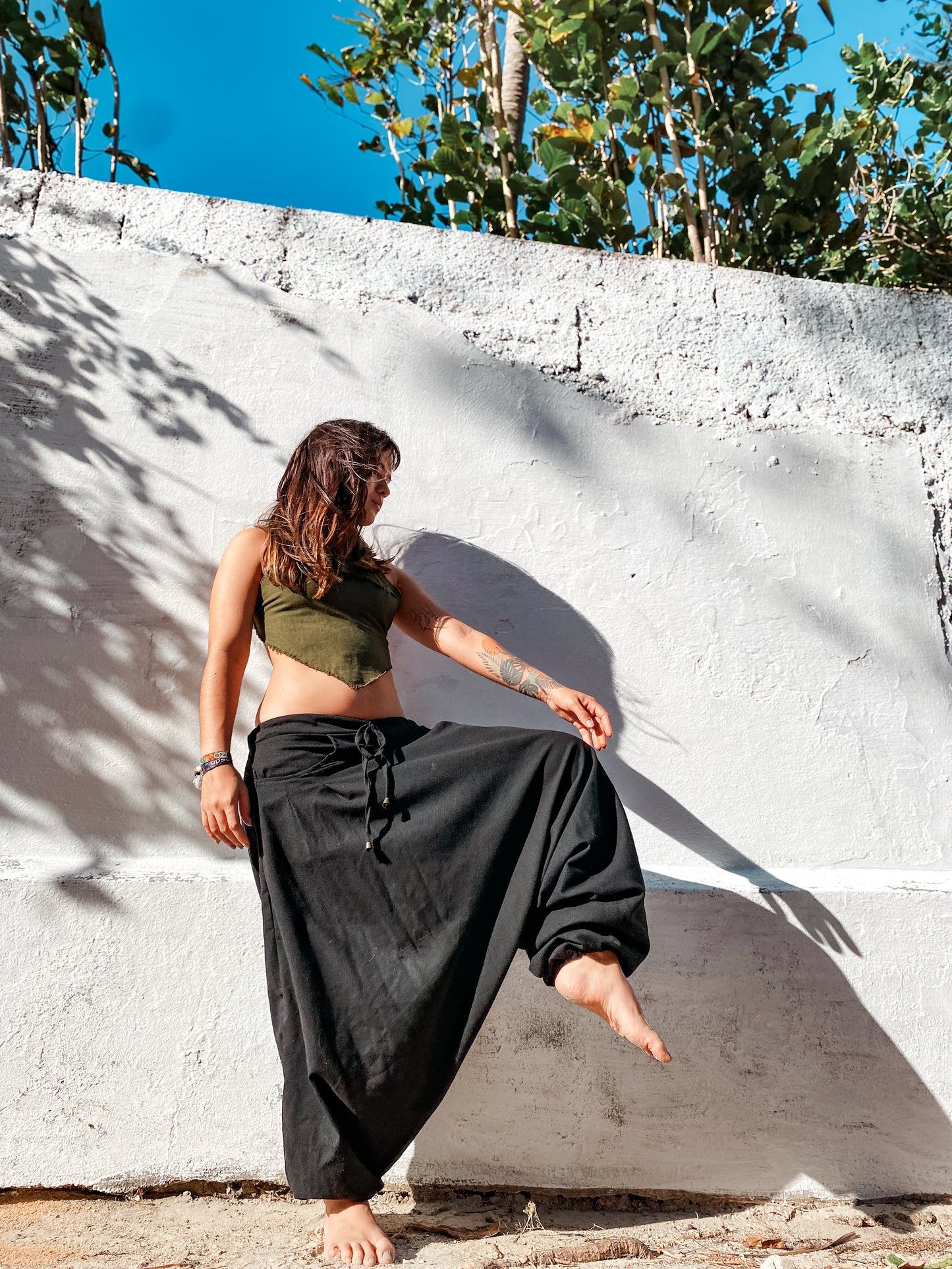 Calça Goa Shiva - Linho Preto