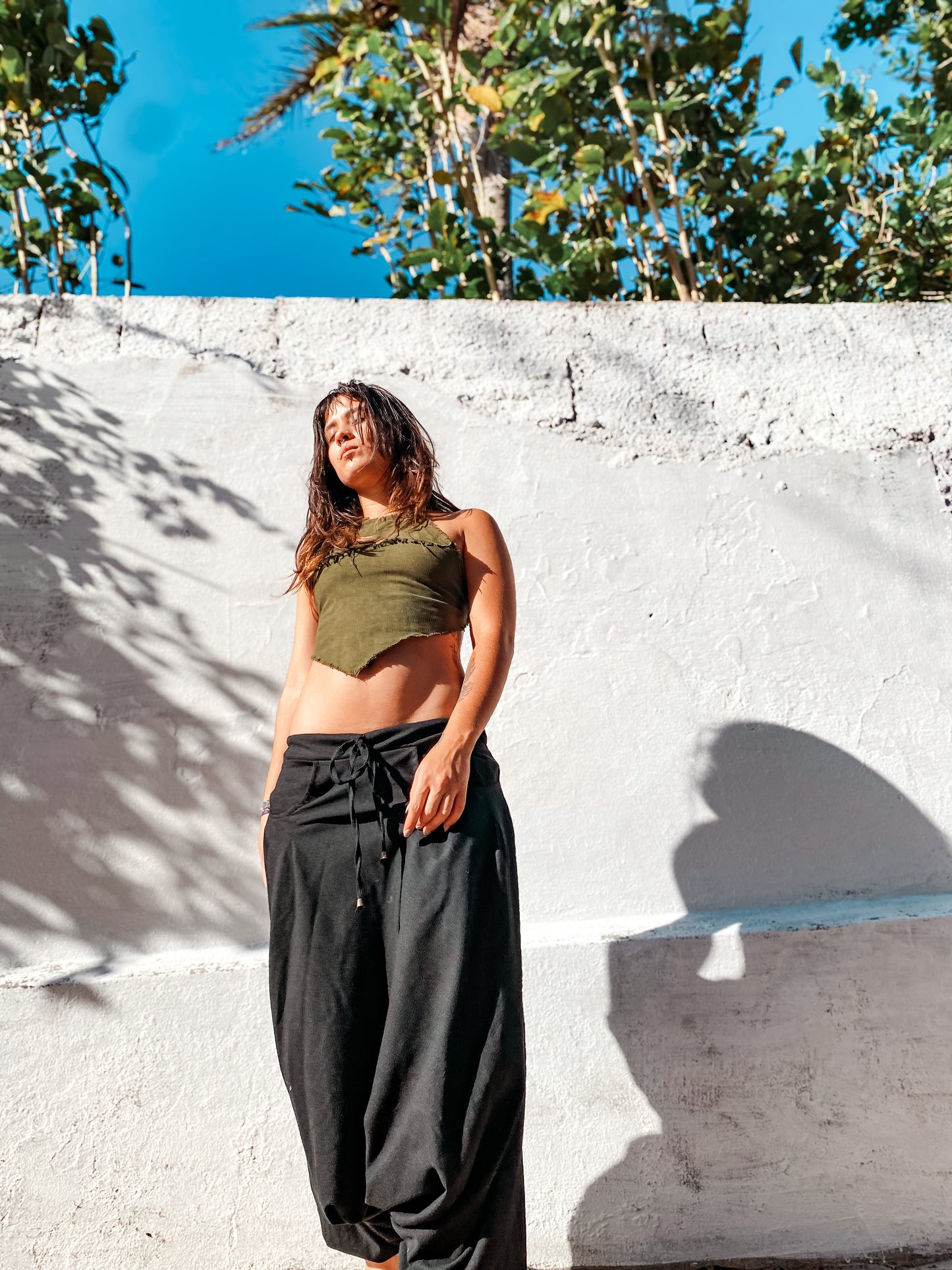 Goa Shiva Pants - Black Linen