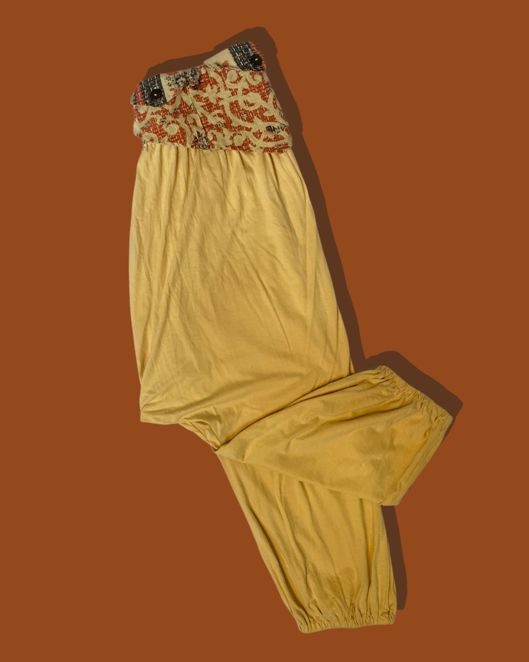 Calça Thai com Cartucheira em Linho - Bege (BAZZAR)