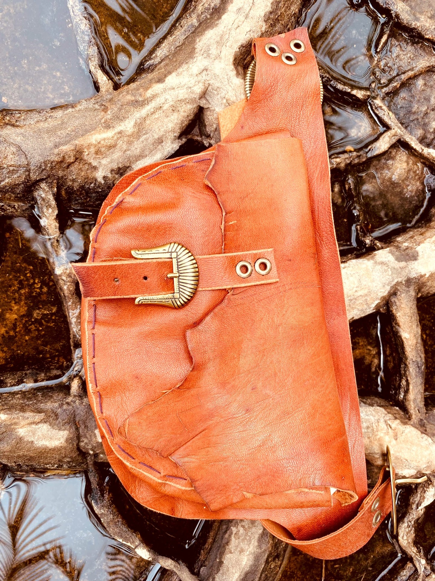 Cartucheira de Couro - Bolso Único Orgânico