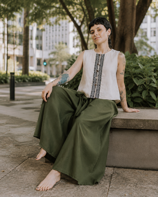 Calça Zen - Linho Verde