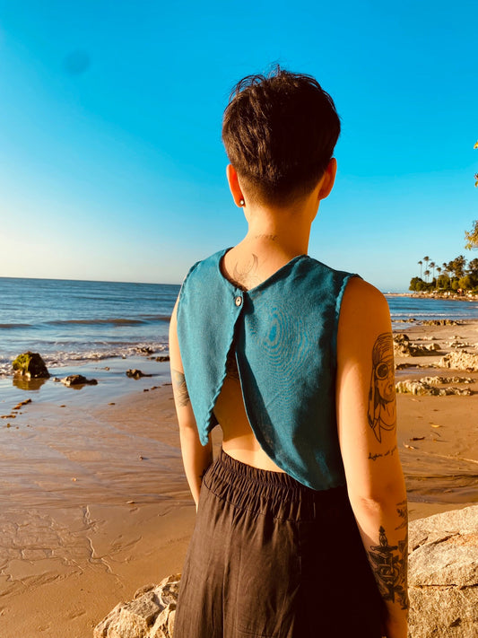 Cropped Shakti - Azul Petróleo