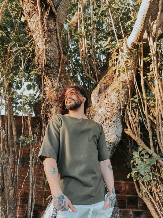 Oversized Canoe Shirt - Ecological White