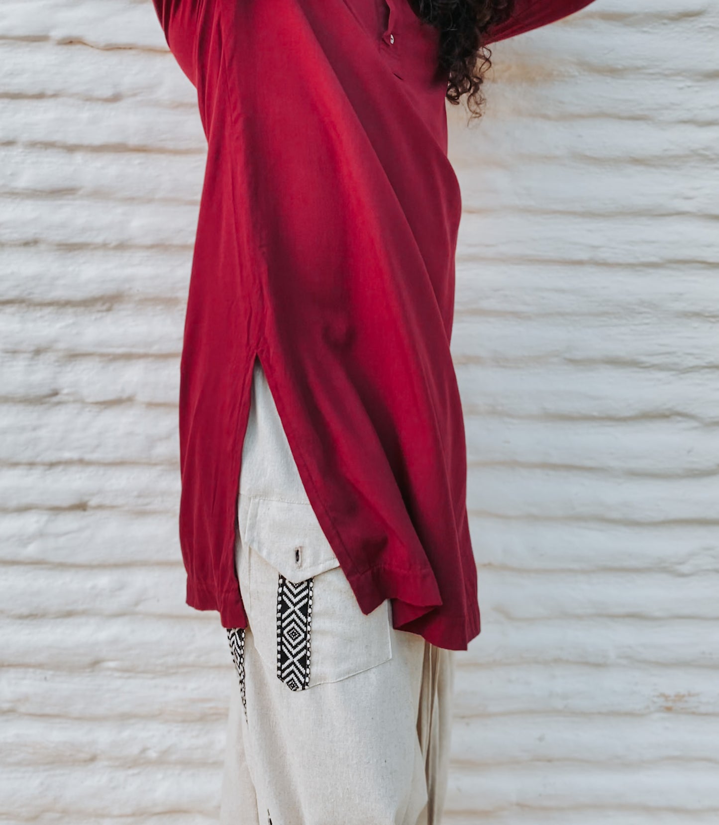 Kurta Indiana - Viscose Vinho