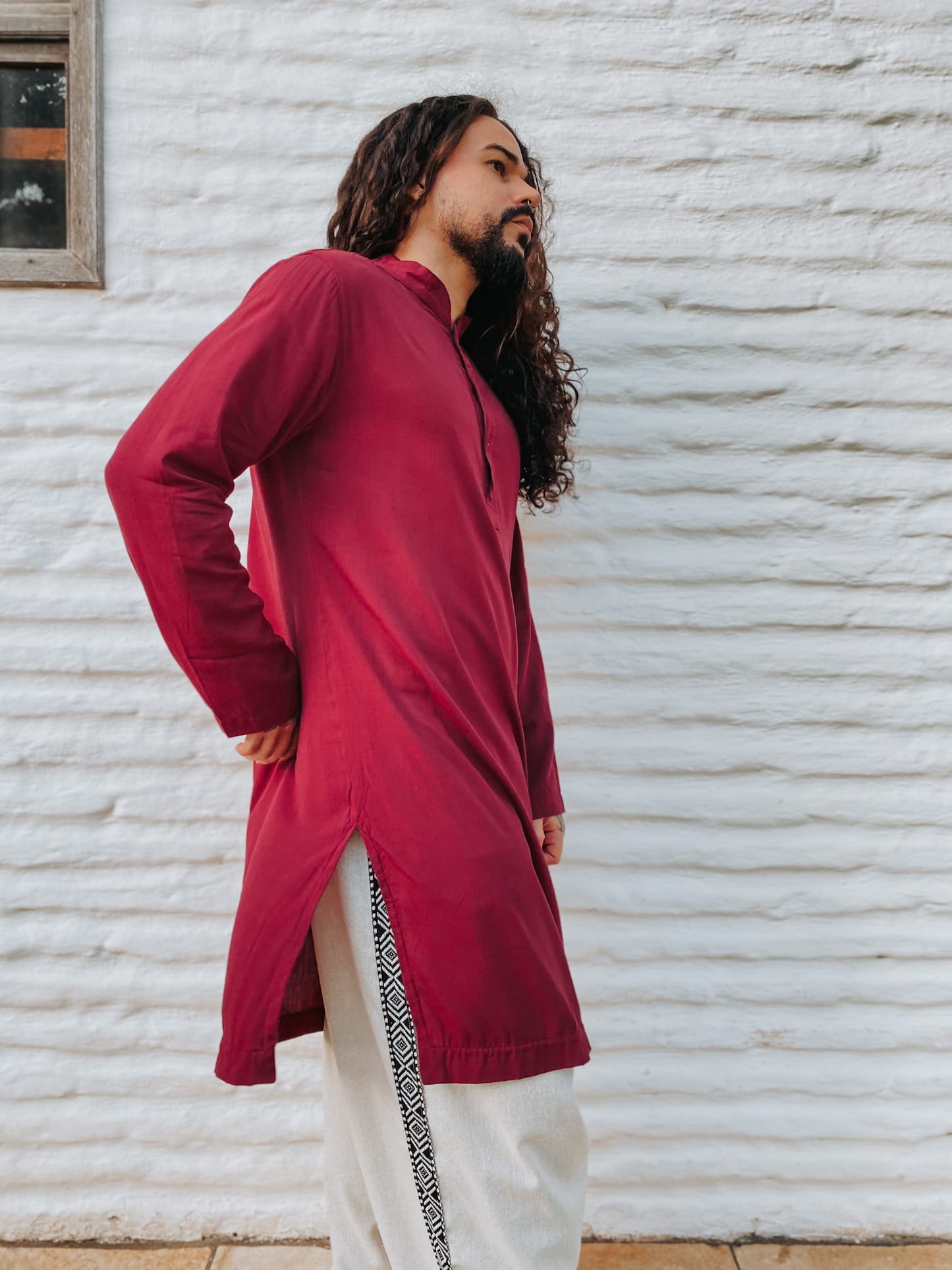 Kurta Indiana - Viscose Vinho