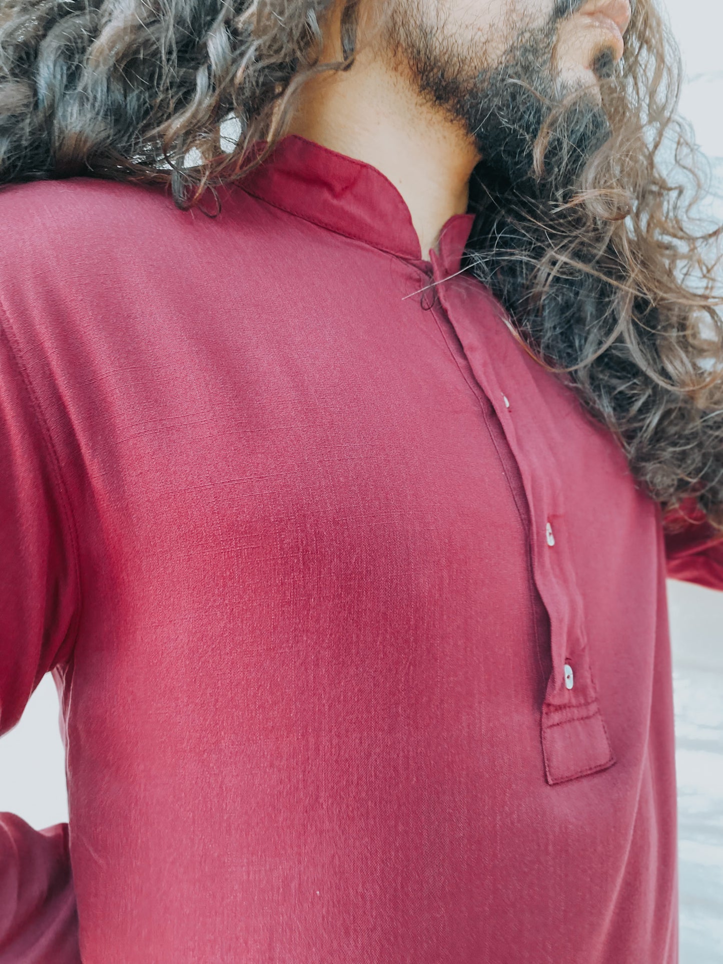 Kurta Indiana - Viscose Vinho