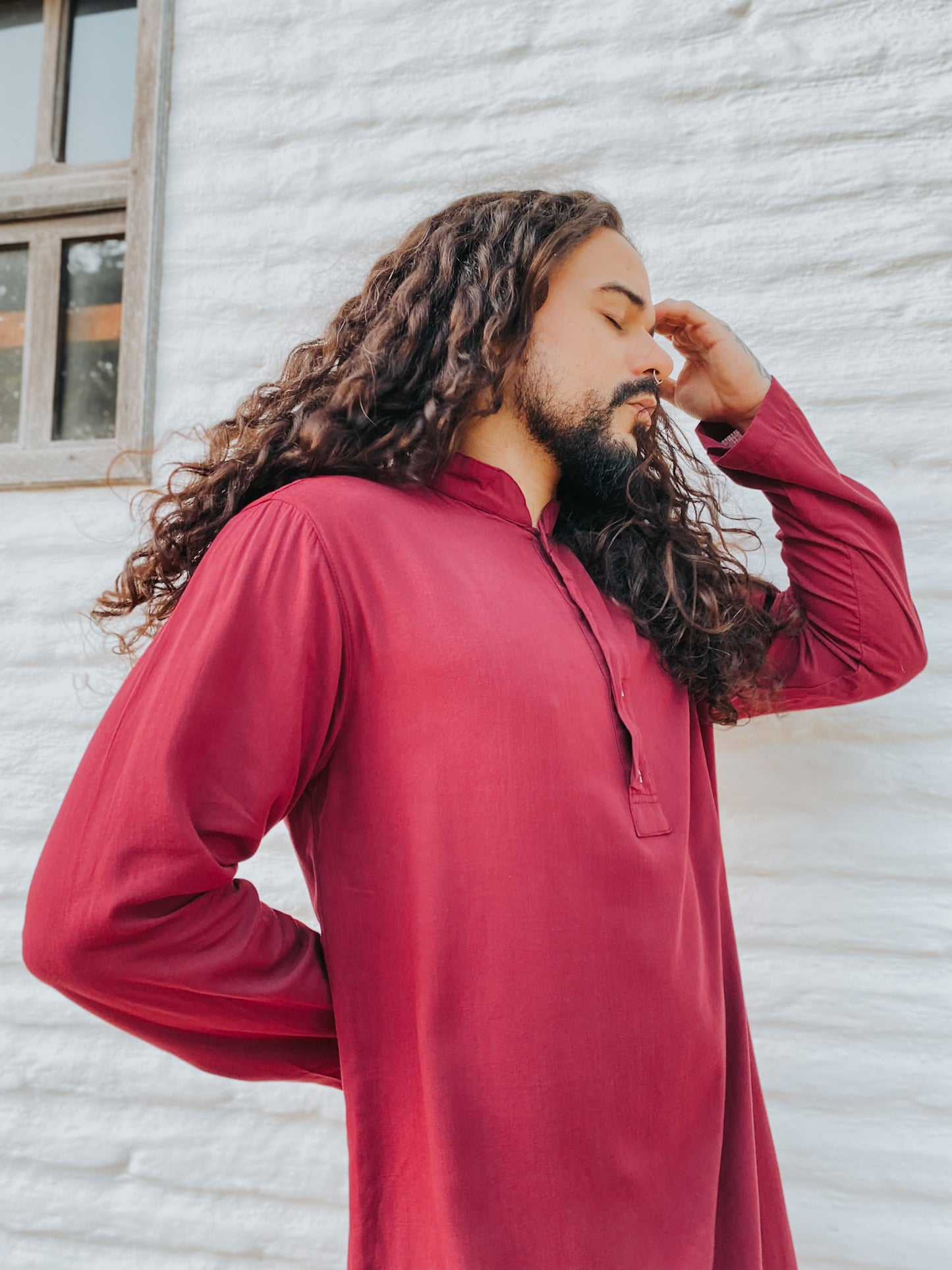Kurta Indiana - Viscose Vinho