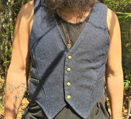 Colete Rústico - Jeans P (BAZZAR)