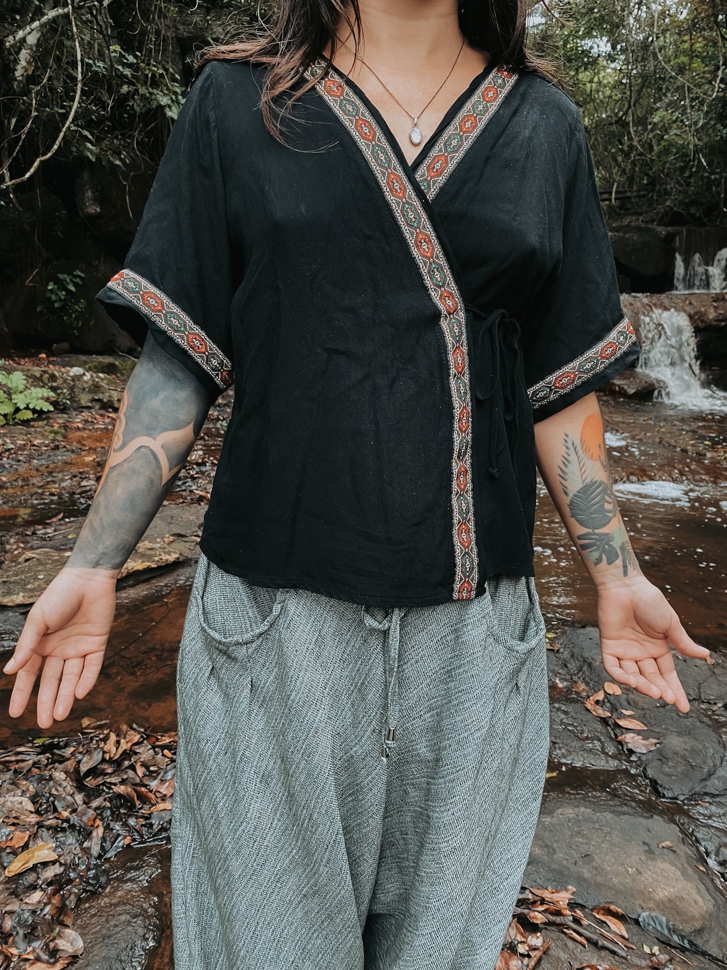 Bata Zen - Preta com Fita Turca