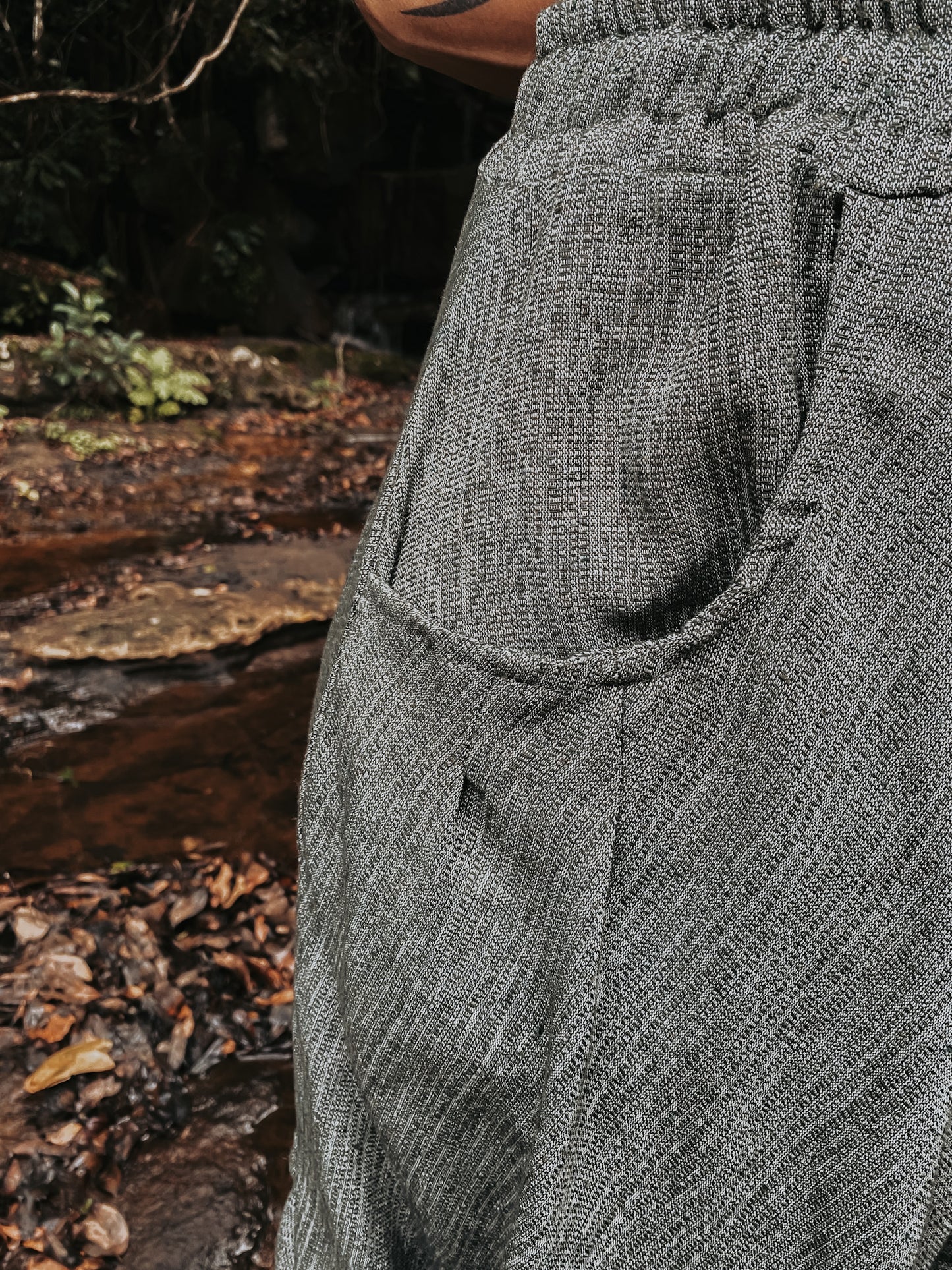 Calça Goa Shiva - Grafite Verde Ecológico