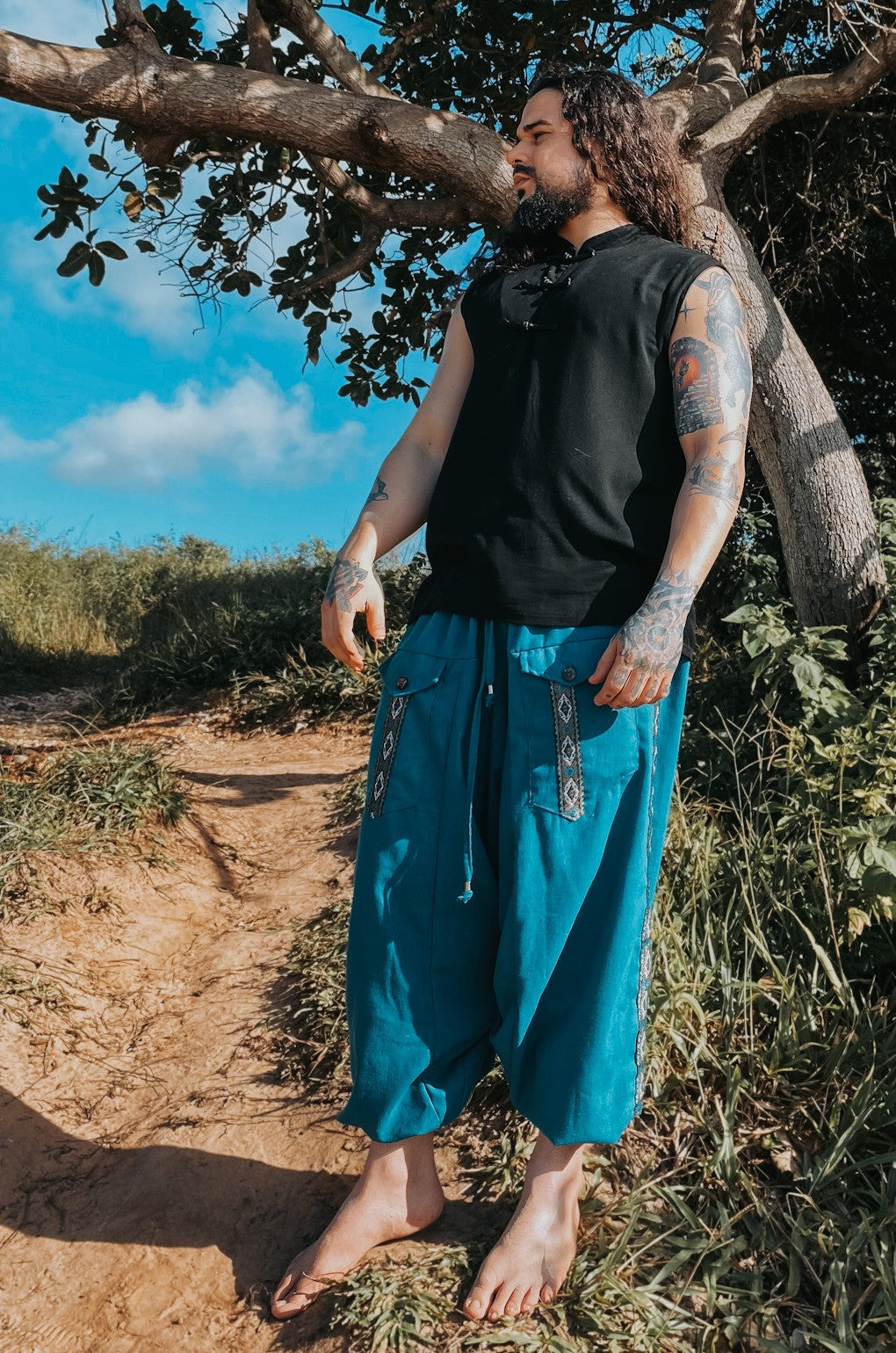 Camisa Buddha - Viscose Preta
