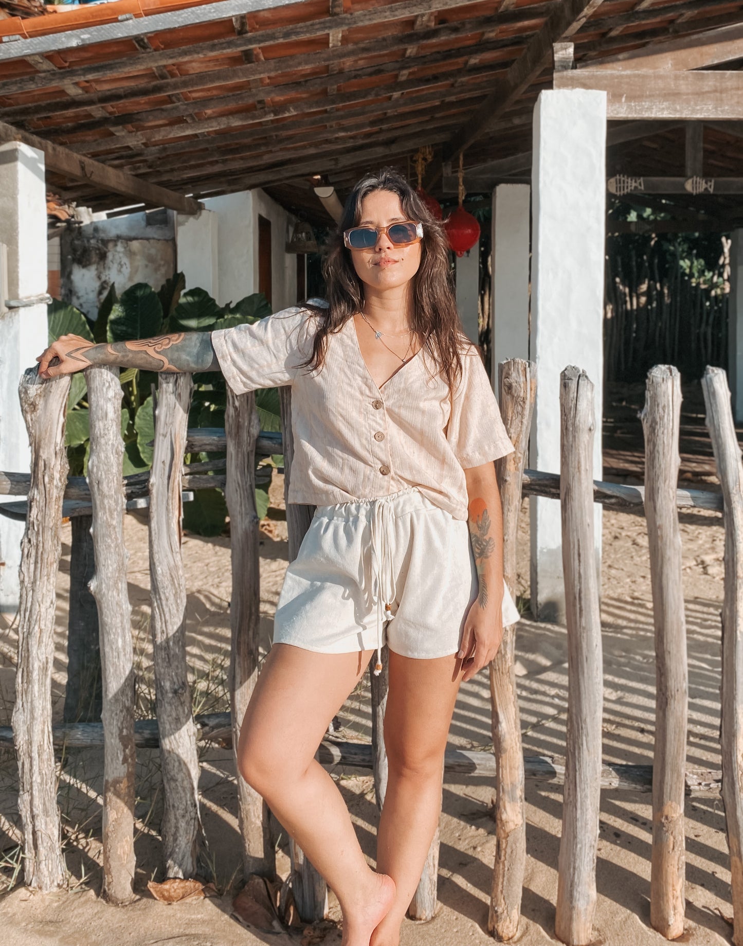 Short Kali - Linho Cru