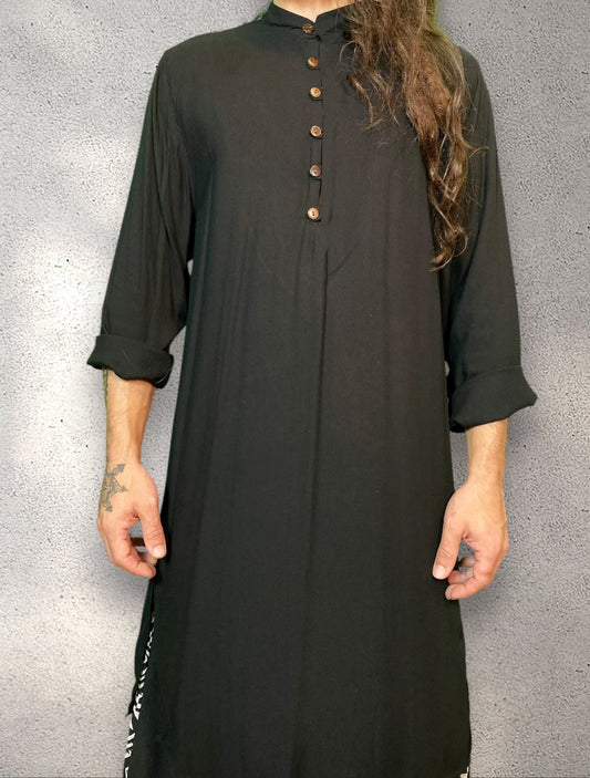 Kurta Indiana  - Viscose Preta