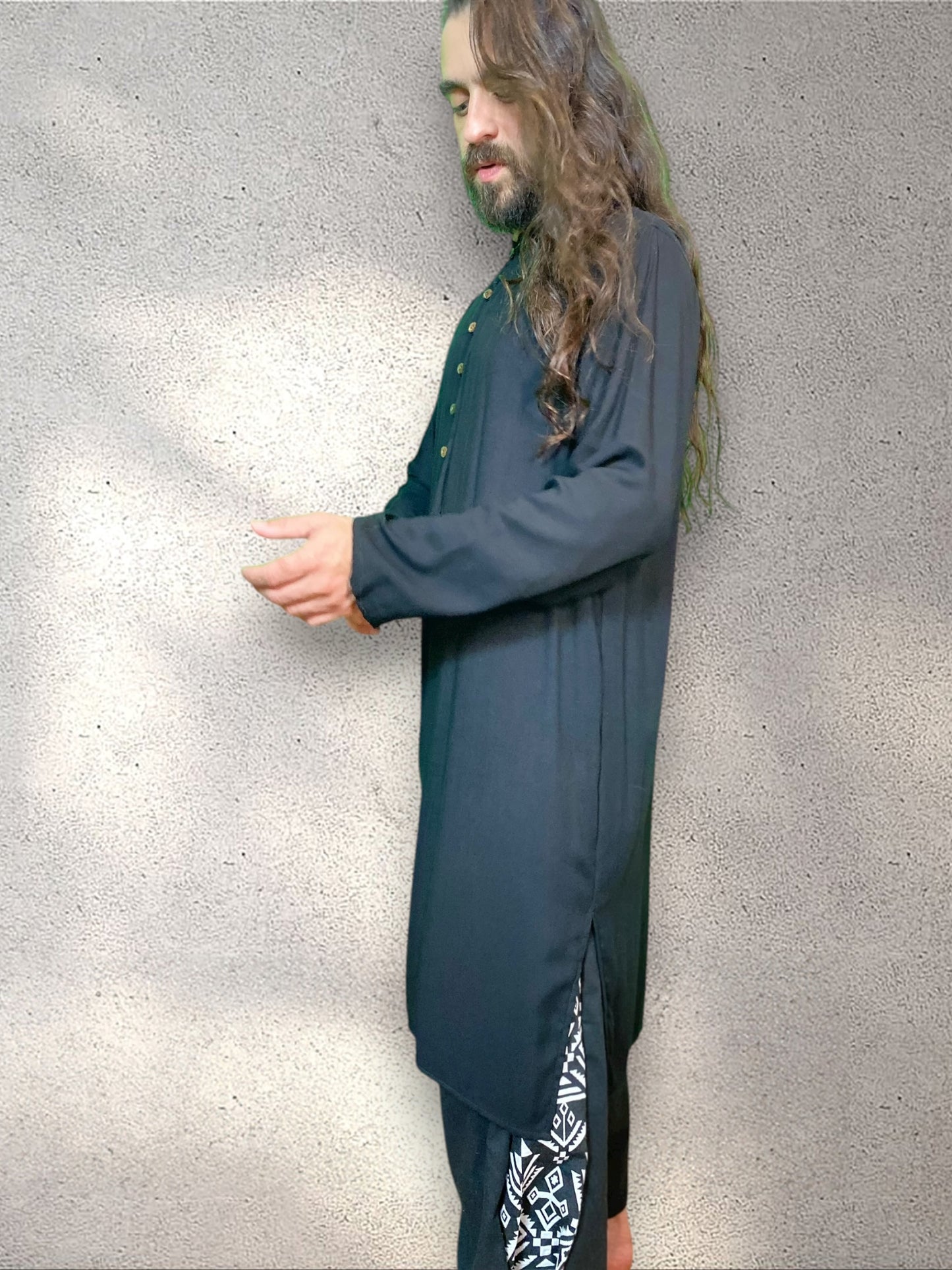 Kurta Indiana - Viscose Preta