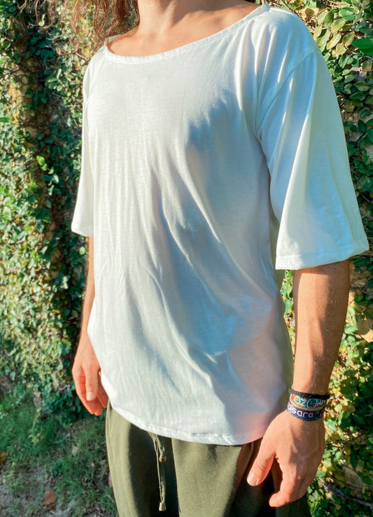 Camisa Canoa Oversized - Branco Ecológico (Bazzar)