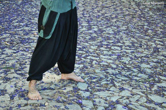 Calça Om - Preto com Azul Petróleo