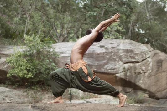 Om Pants - Green with Terra details