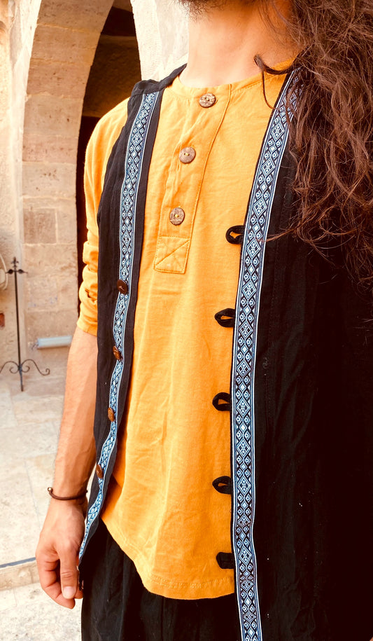 Bata Pachamama - Preta com Fita Branca