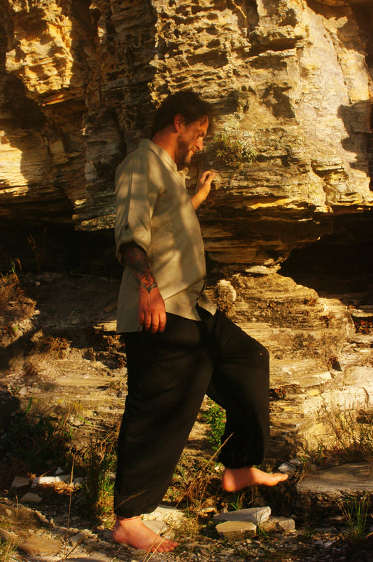 Calça Hindu com Cartucheira - Preta