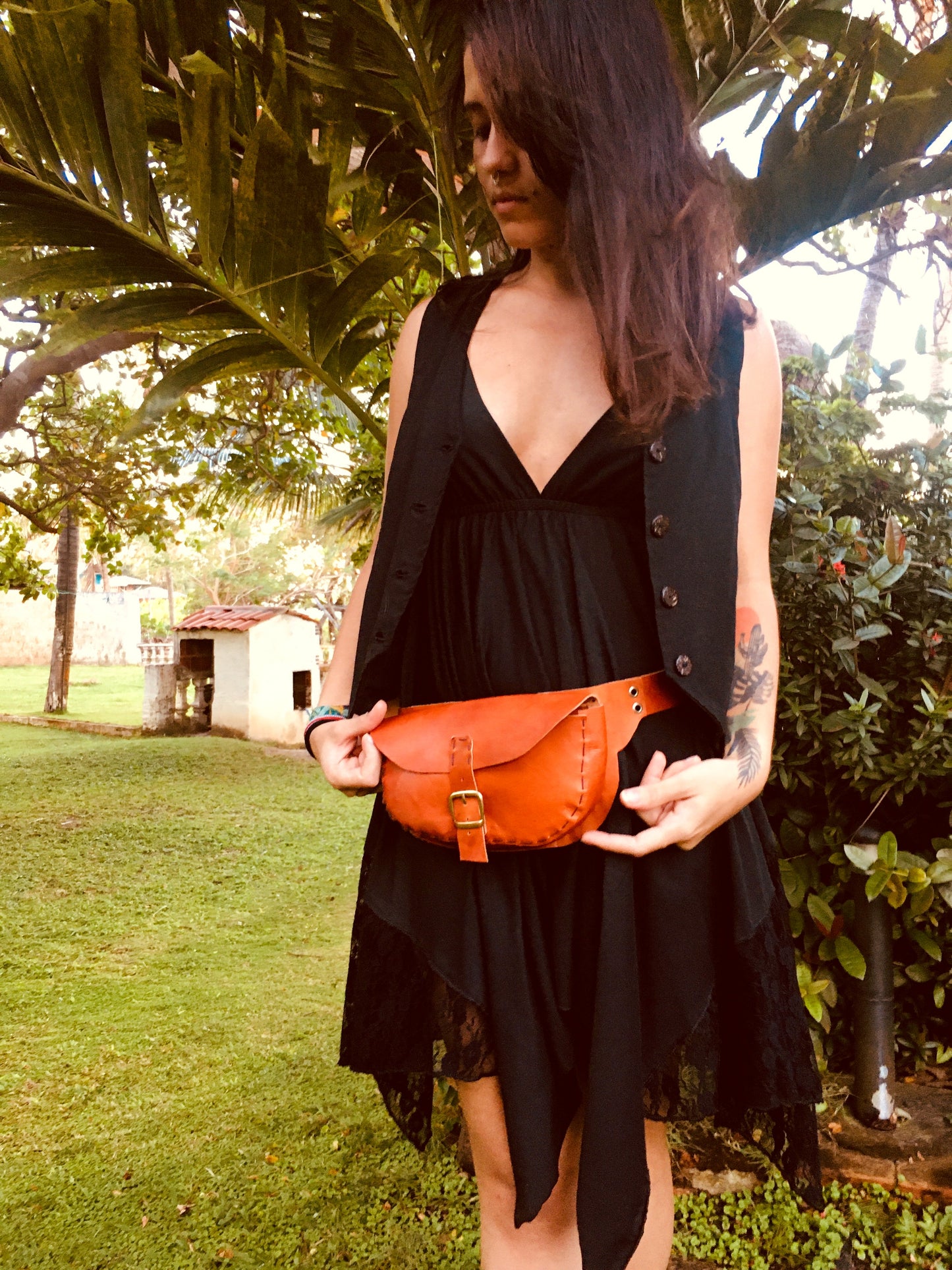 Cartucheira de Couro bolso Único