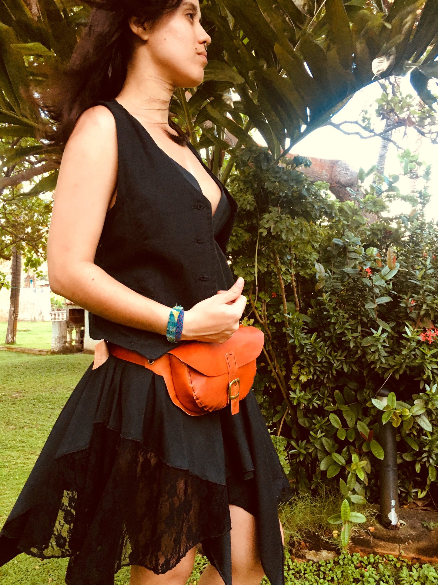 Cartucheira de Couro bolso Único