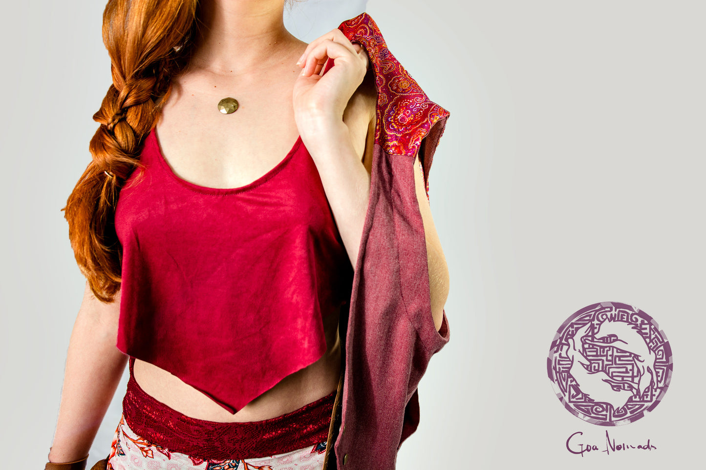Blusa Goa em Camurça - Vinho
