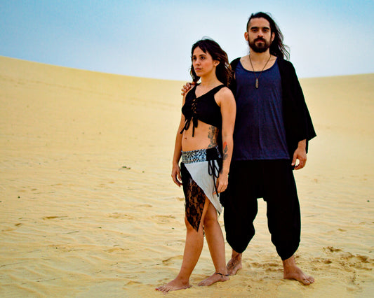 Samurai Pants - Ecological Black c. Linen