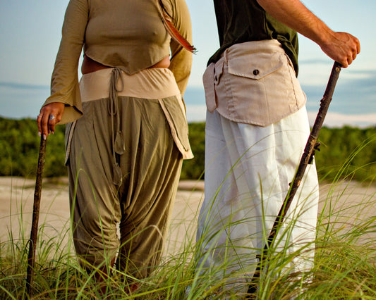 Calça Hindu -Tecido de Algodão Marfim (Bazzar)