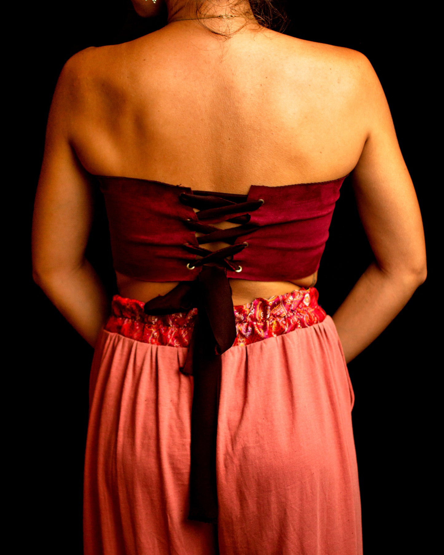 Nômade Top - Wine Suede