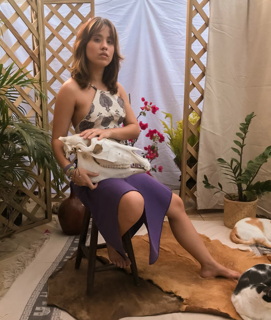 Witch Skirt with Purple Points