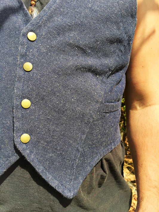 Colete Jeans Rústico