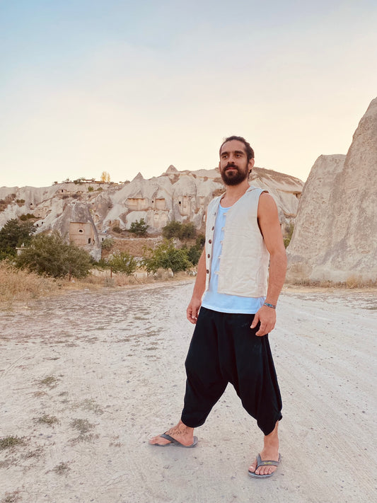 Samurai Pants - Black c. Linen