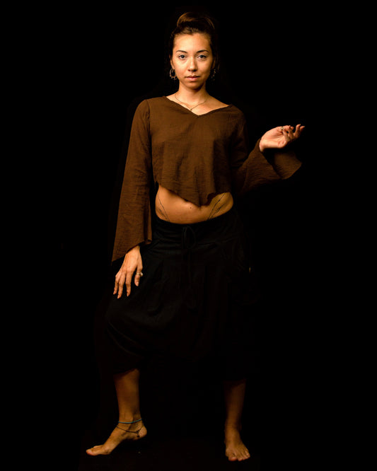 Blusa Witch - Crepe Marrom