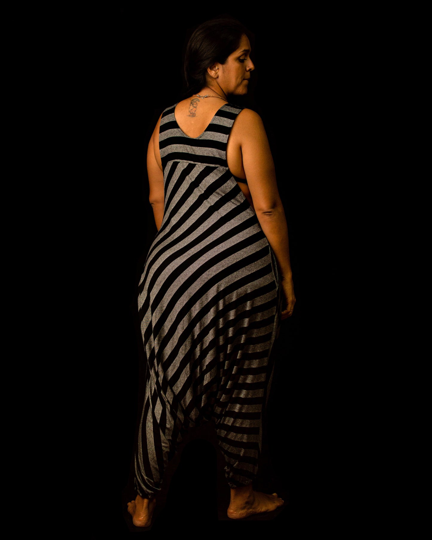 Pachamama Jumpsuit - Black Striped