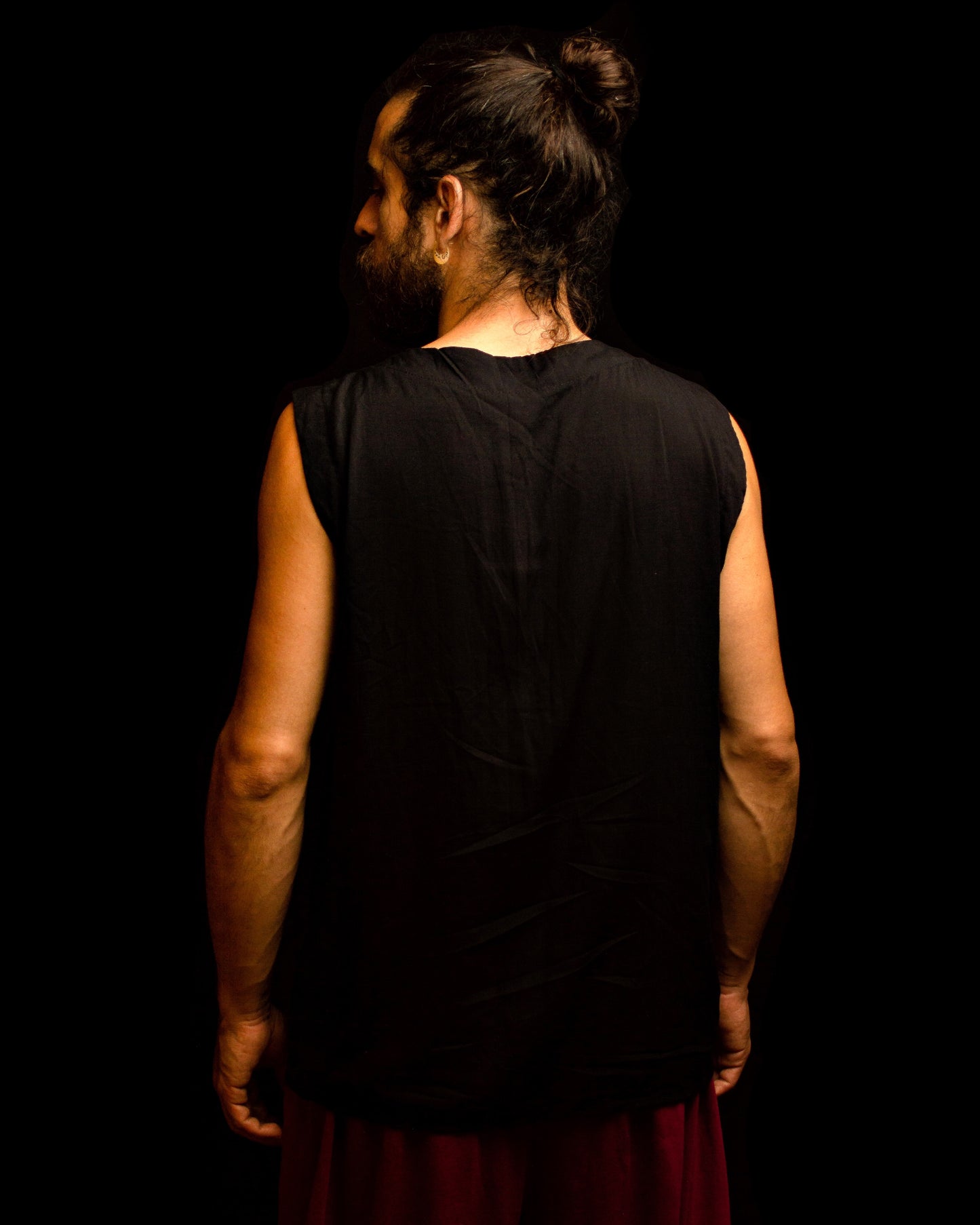 Pachamama Smock - Black with White Ribbon