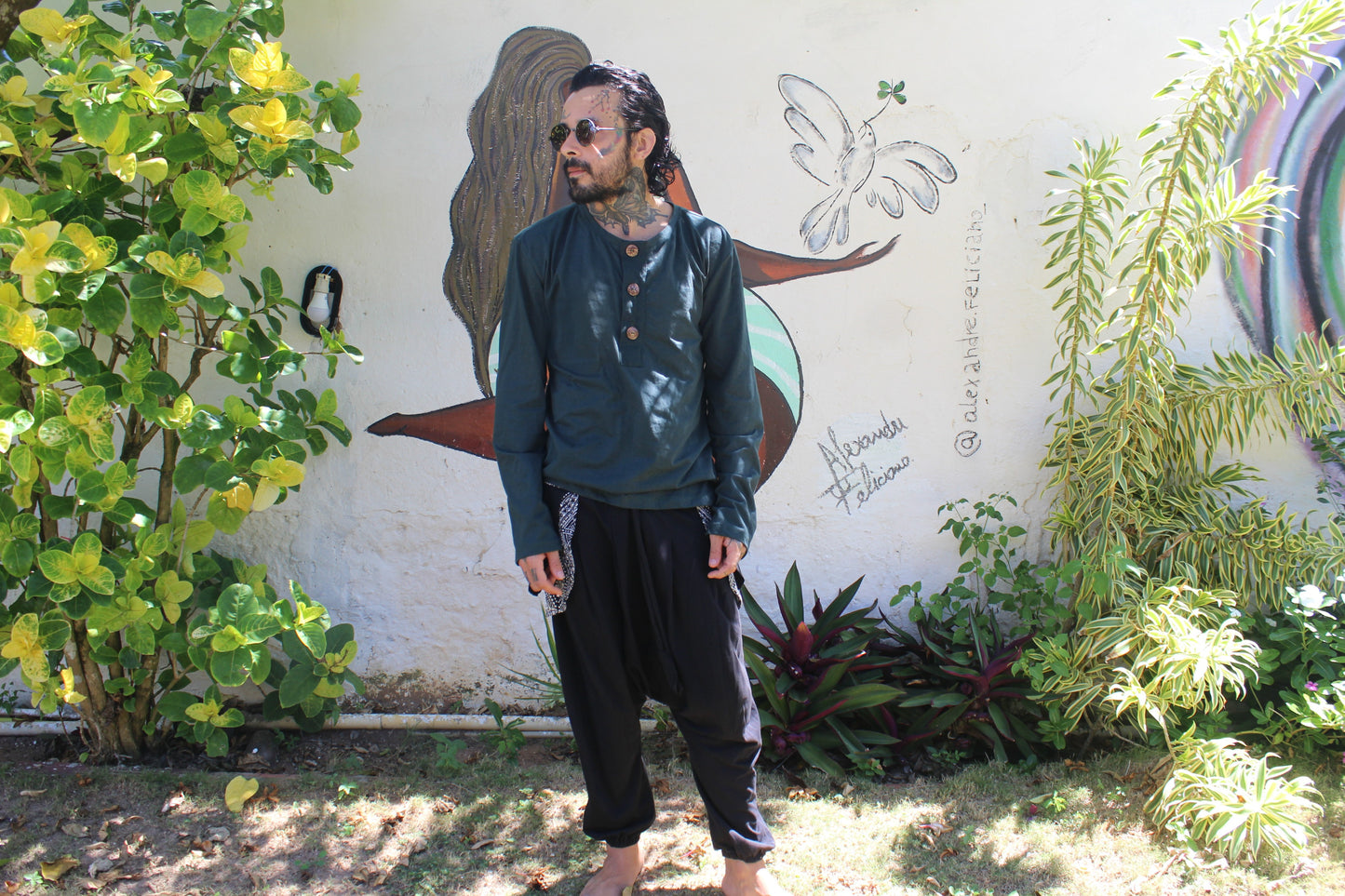 Camisa Goa com Mangas - Verde Escuro