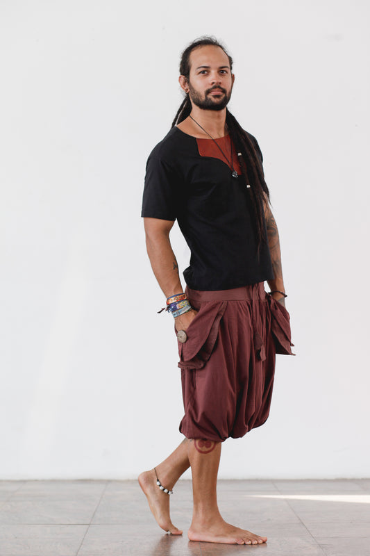 Camisa Goa c/ Couro - Preta