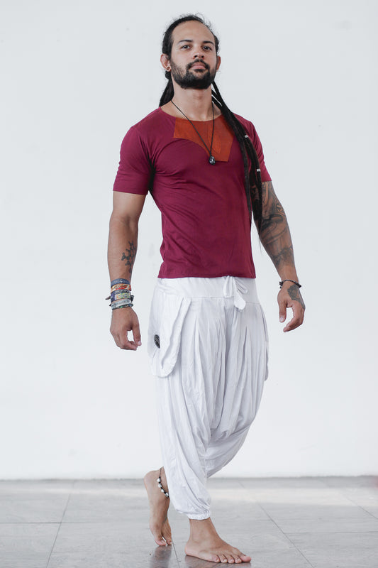 Camisa Goa c/ Couro - Vinho