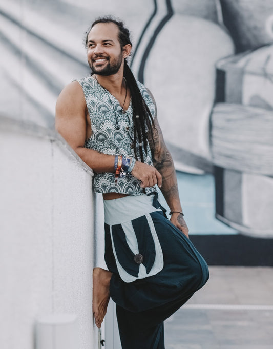 Bermuda Om - Verde Escuro c/ Verde Claro