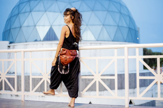 Om Pants - Black with Print