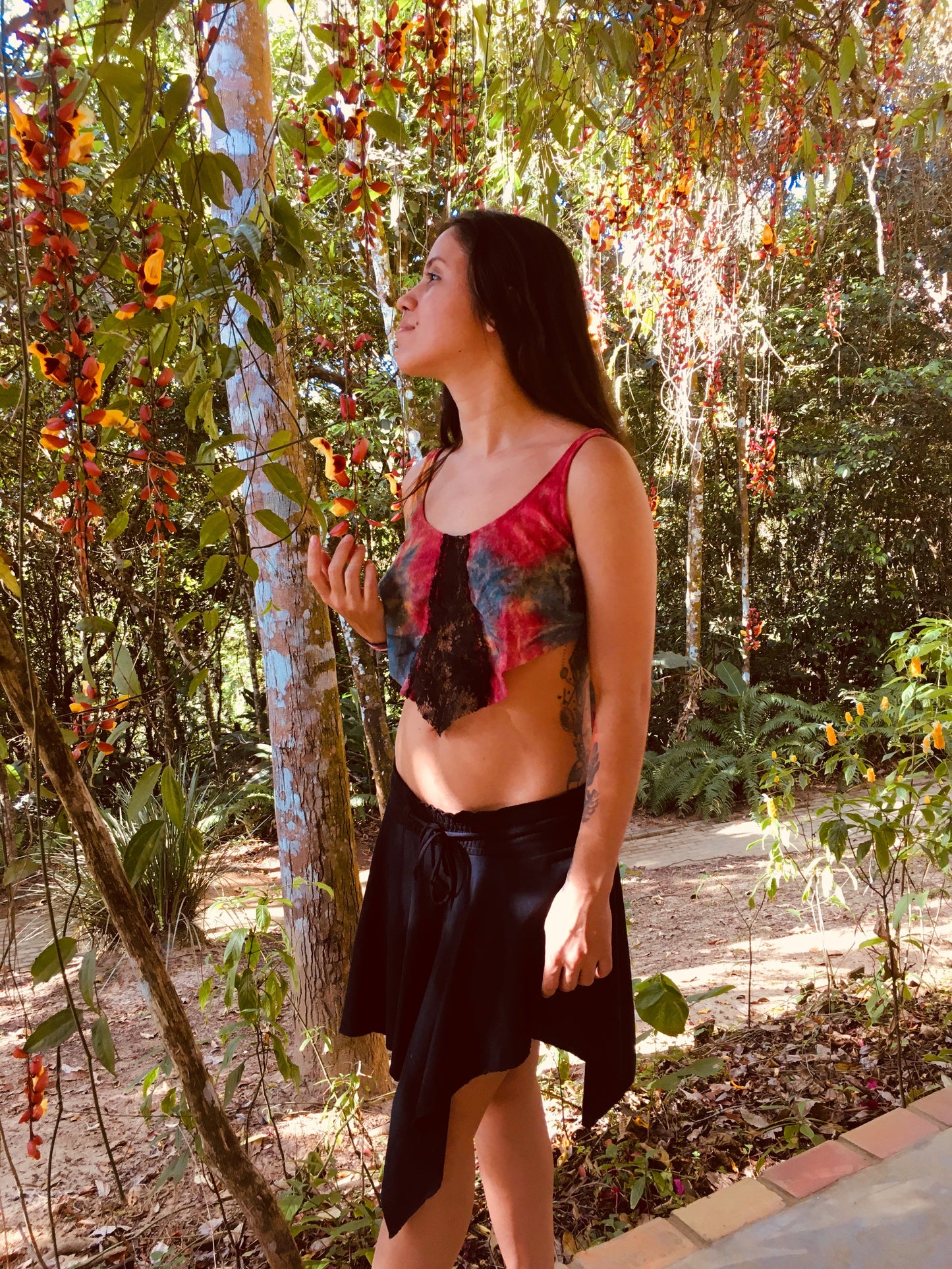 Blusa Goa com Renda - Arcoíris