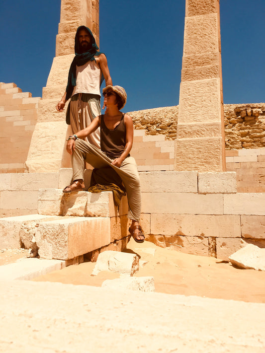 Bermuda Om - Bege com Verde