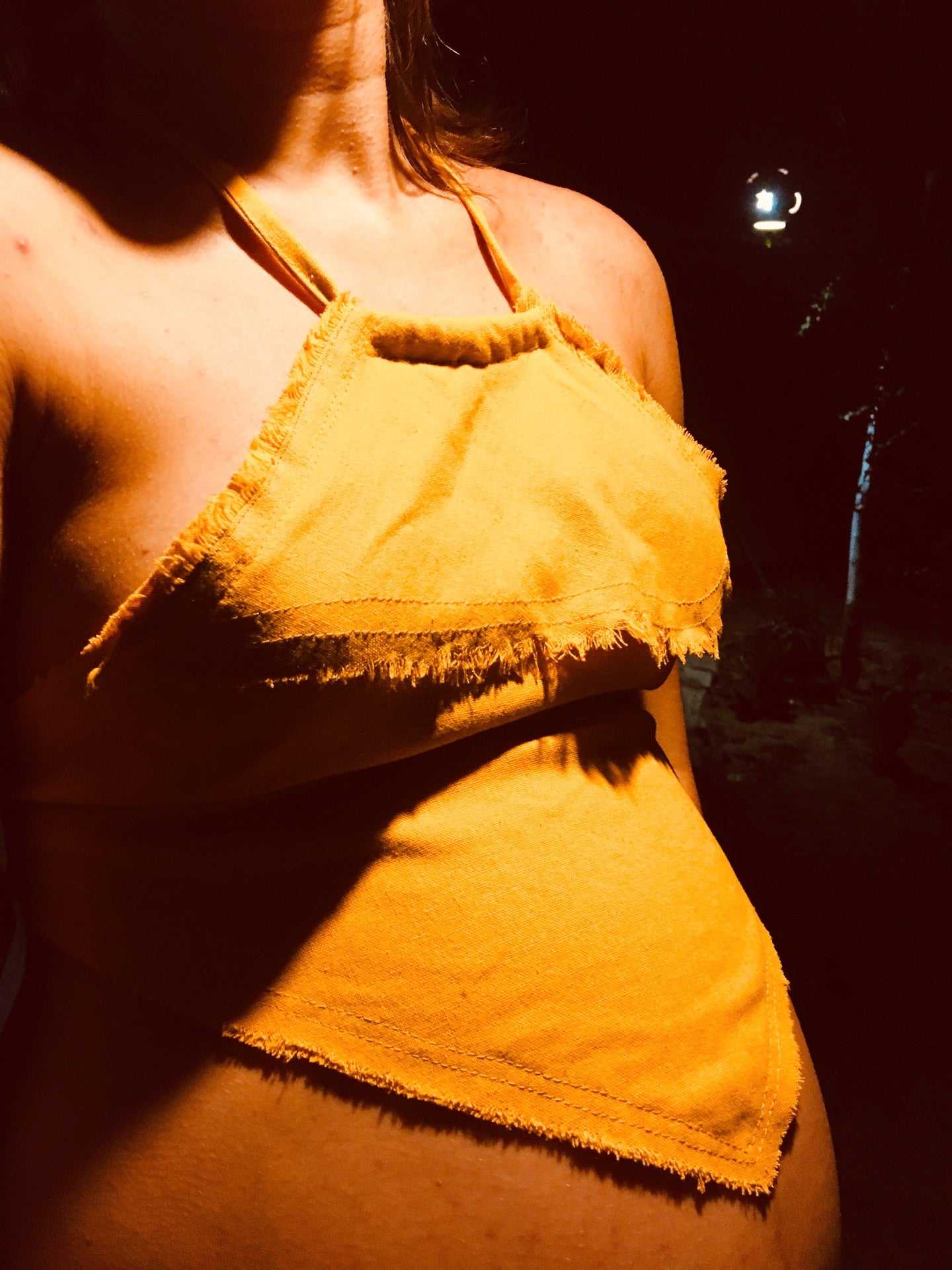 Top Nômade de Linho - Mostarda