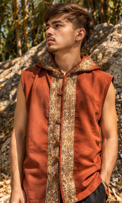 Colete Witcher - Linho Terracota
