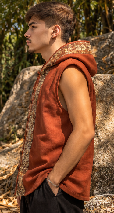 Colete Witcher - Linho Terracota