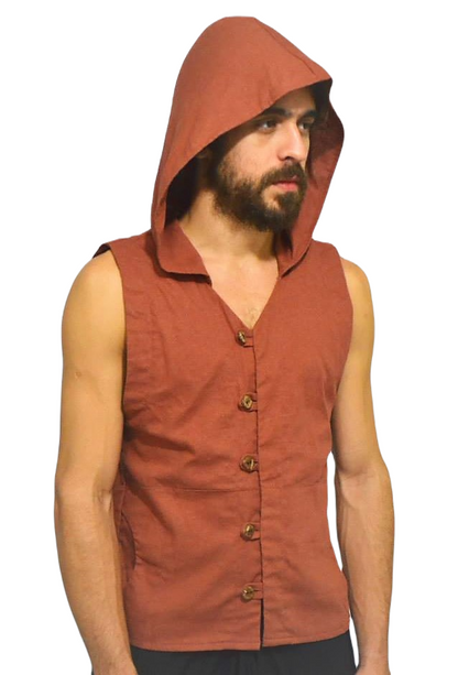 Colete Samurai - Linho Cobre