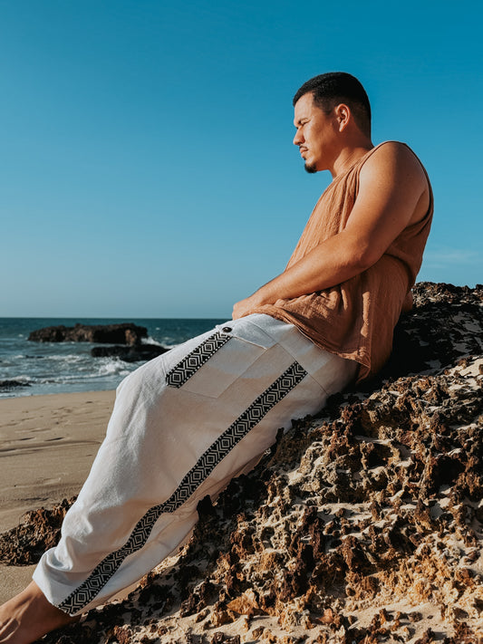 Calça Aladim  - Linho Branco