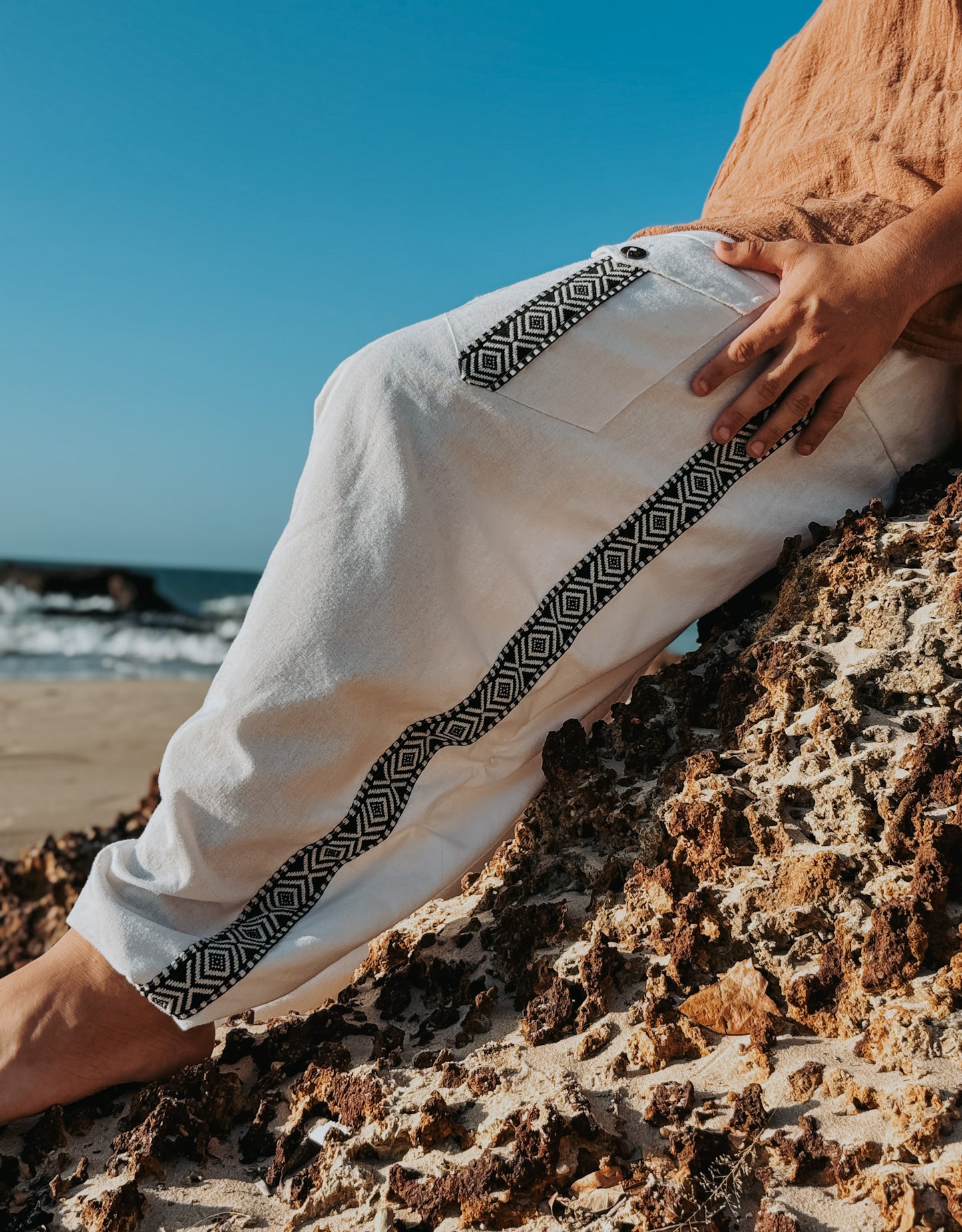 Calça Aladim  - Linho Branco